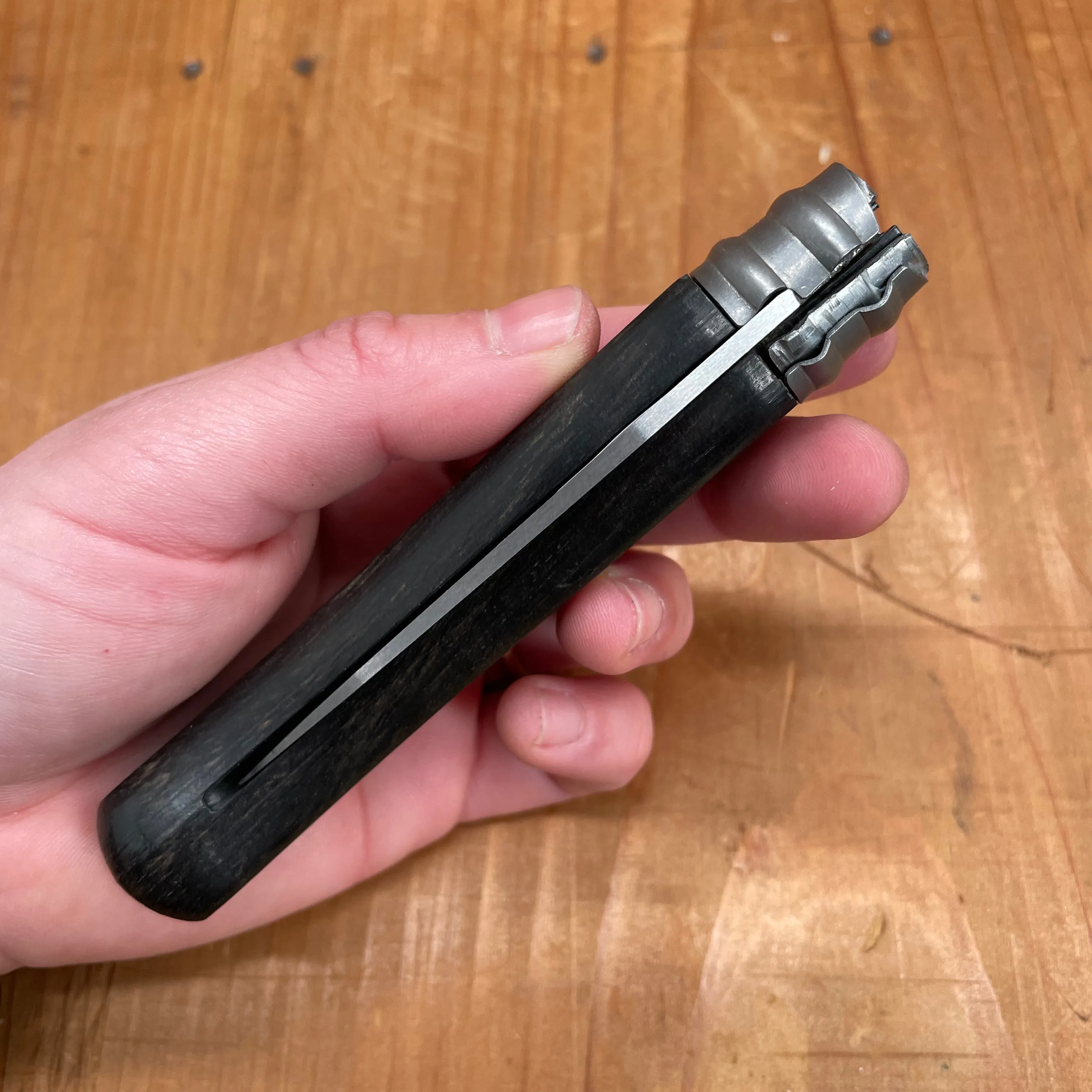 André Verdier L'Alpage 8.5cm Stainless Steel Folding Knife Ebony Handle