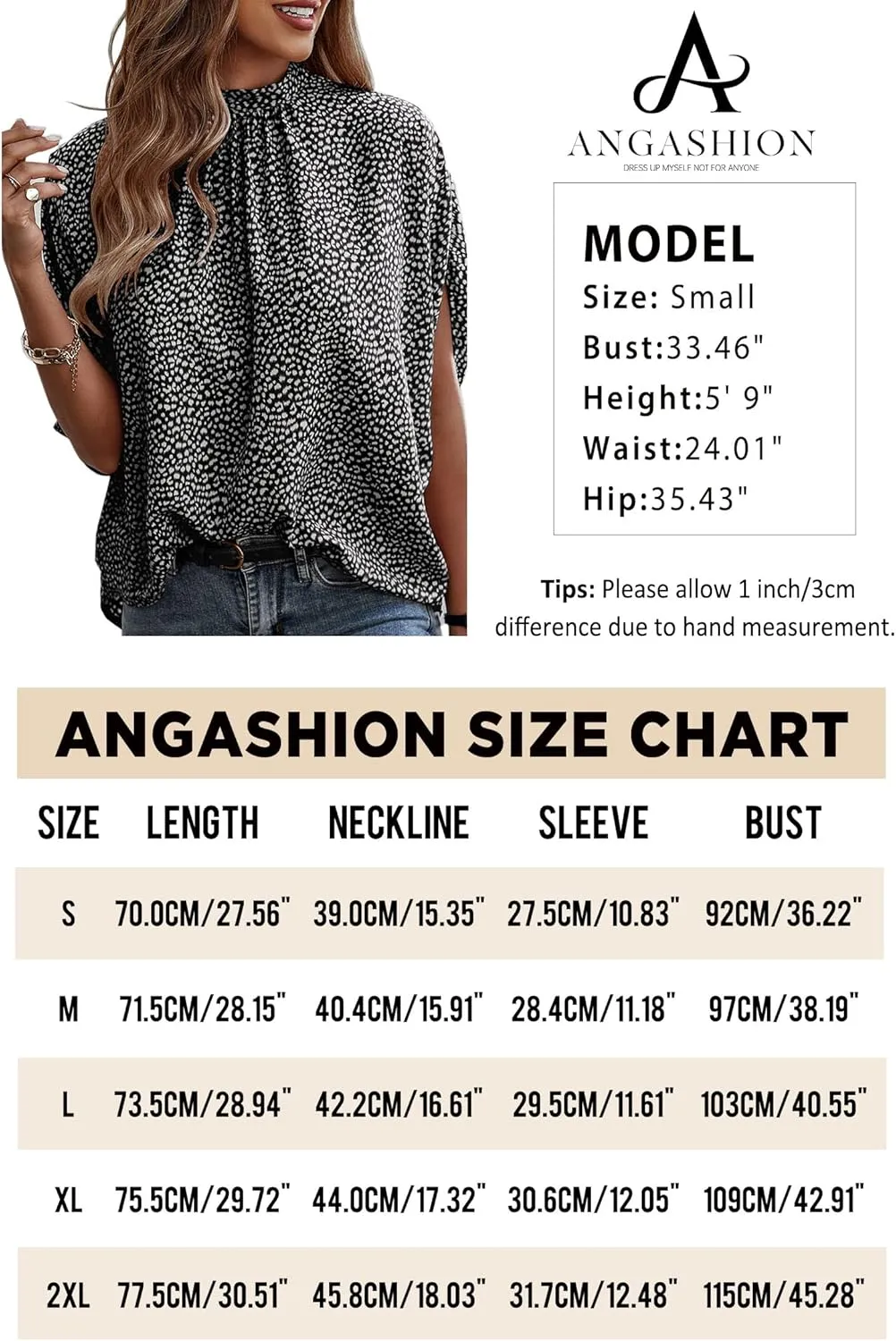 Angashion Womens Tops, Short Sleeve Casual Summer Top Solid Color Self Tie Loose Fit Drape Tunic Blouses Shirts