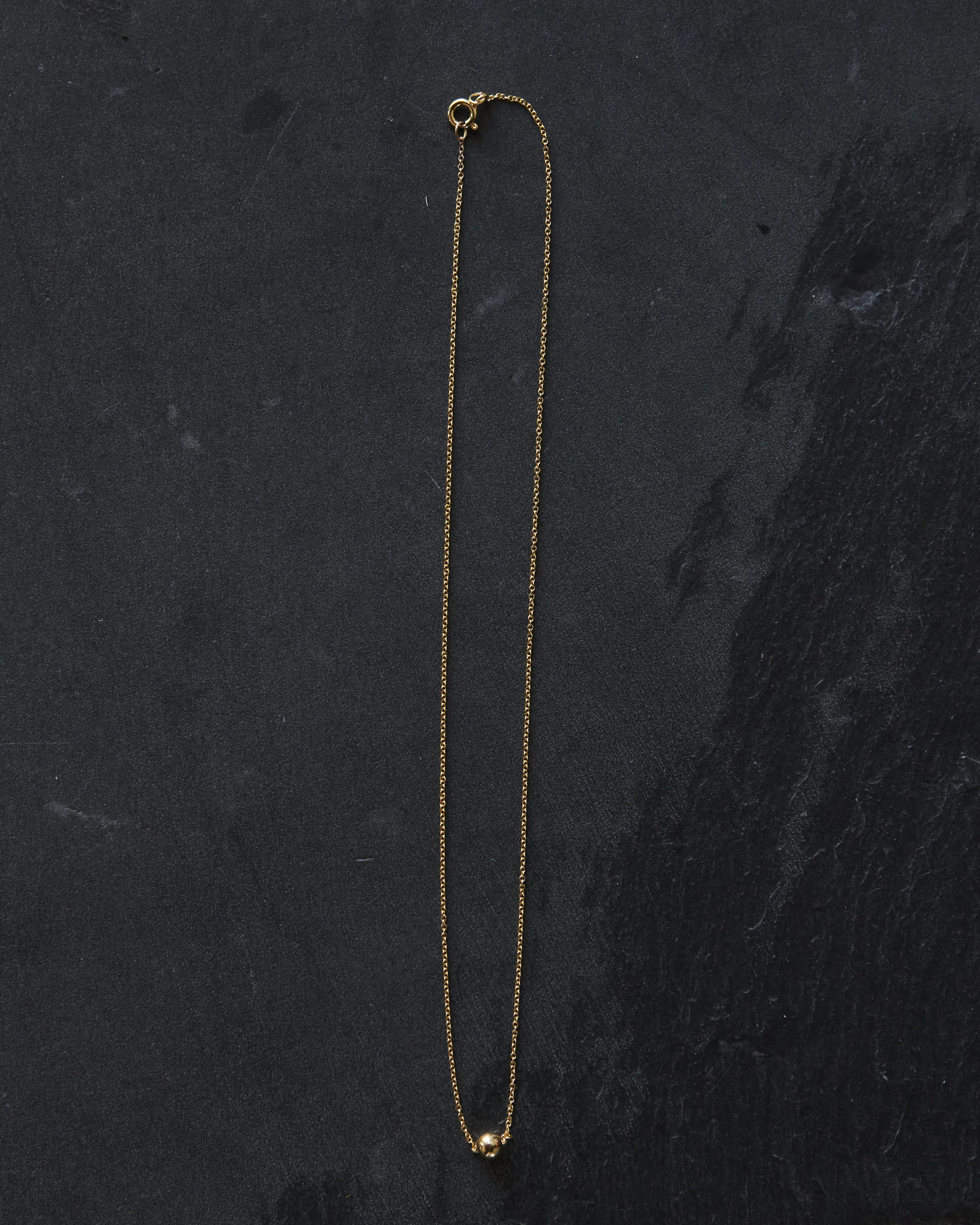 Another Feather Single Pearl Necklace, Gold