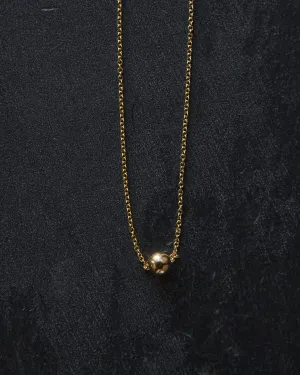 Another Feather Single Pearl Necklace, Gold