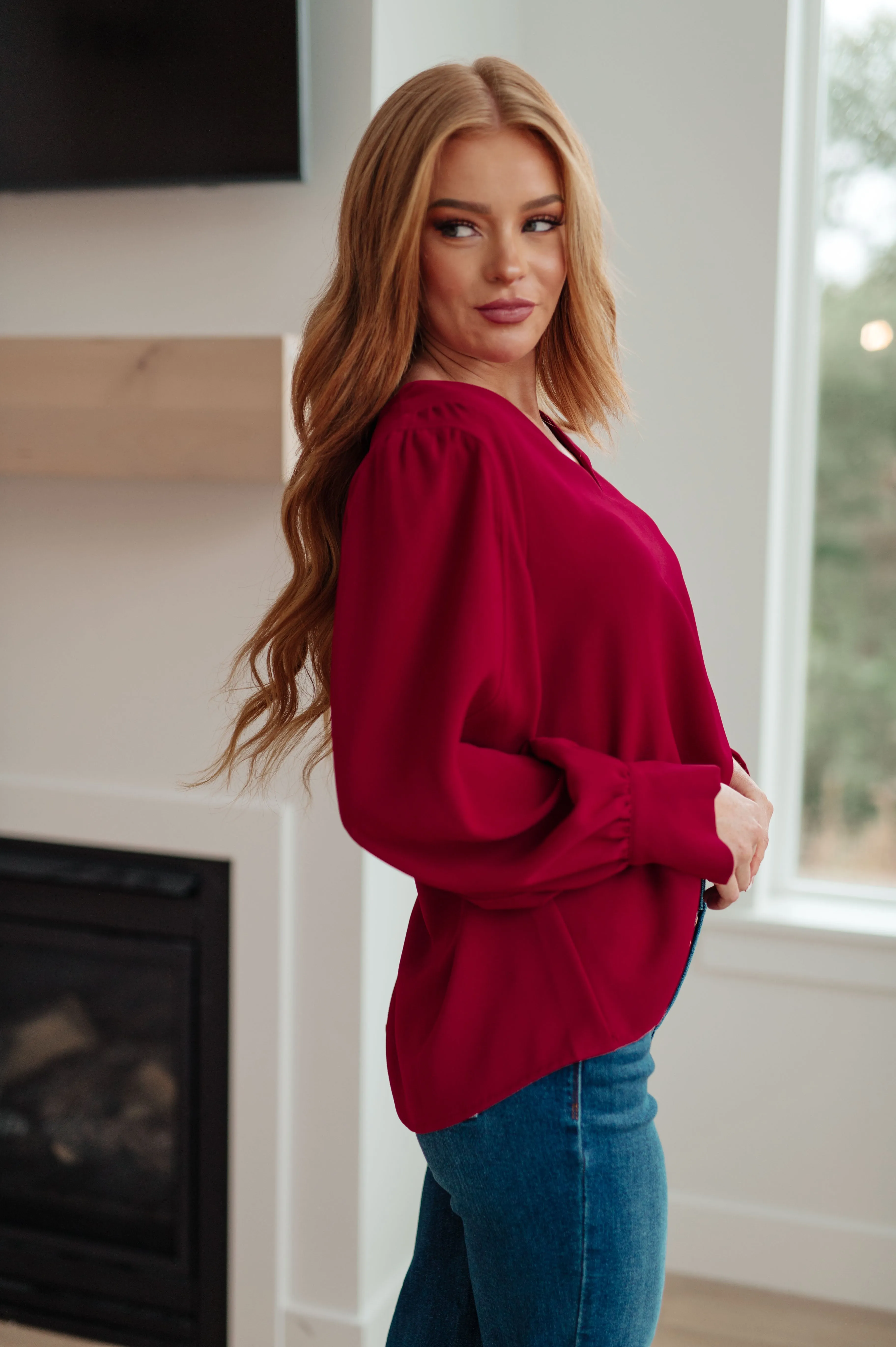 Back in Business V-Neck Blouse - 11/8
