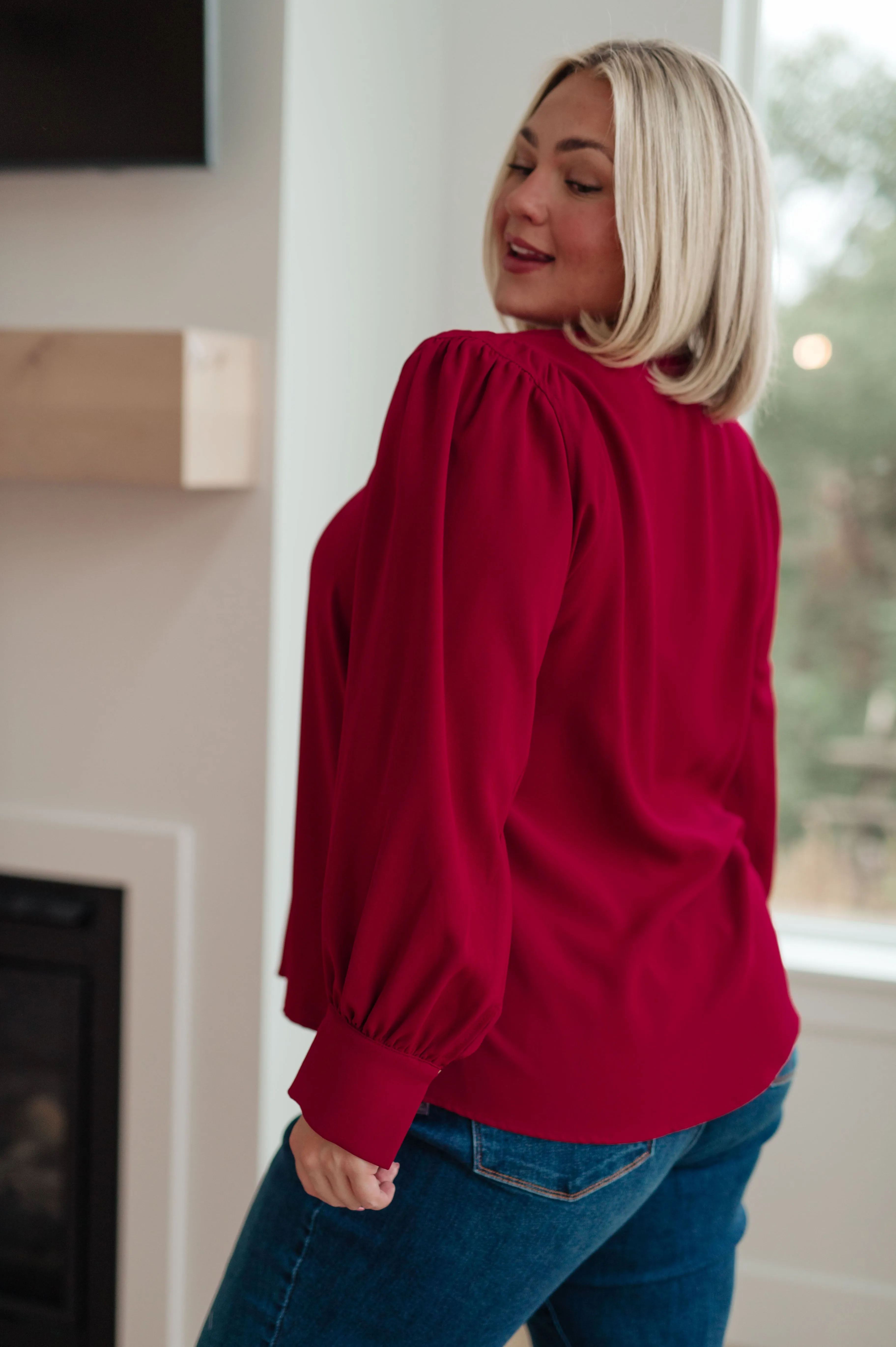 Back in Business V-Neck Blouse - 11/8