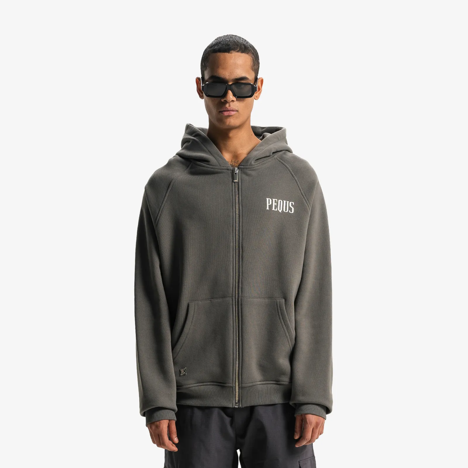 Back Logo Zip Hoodie
