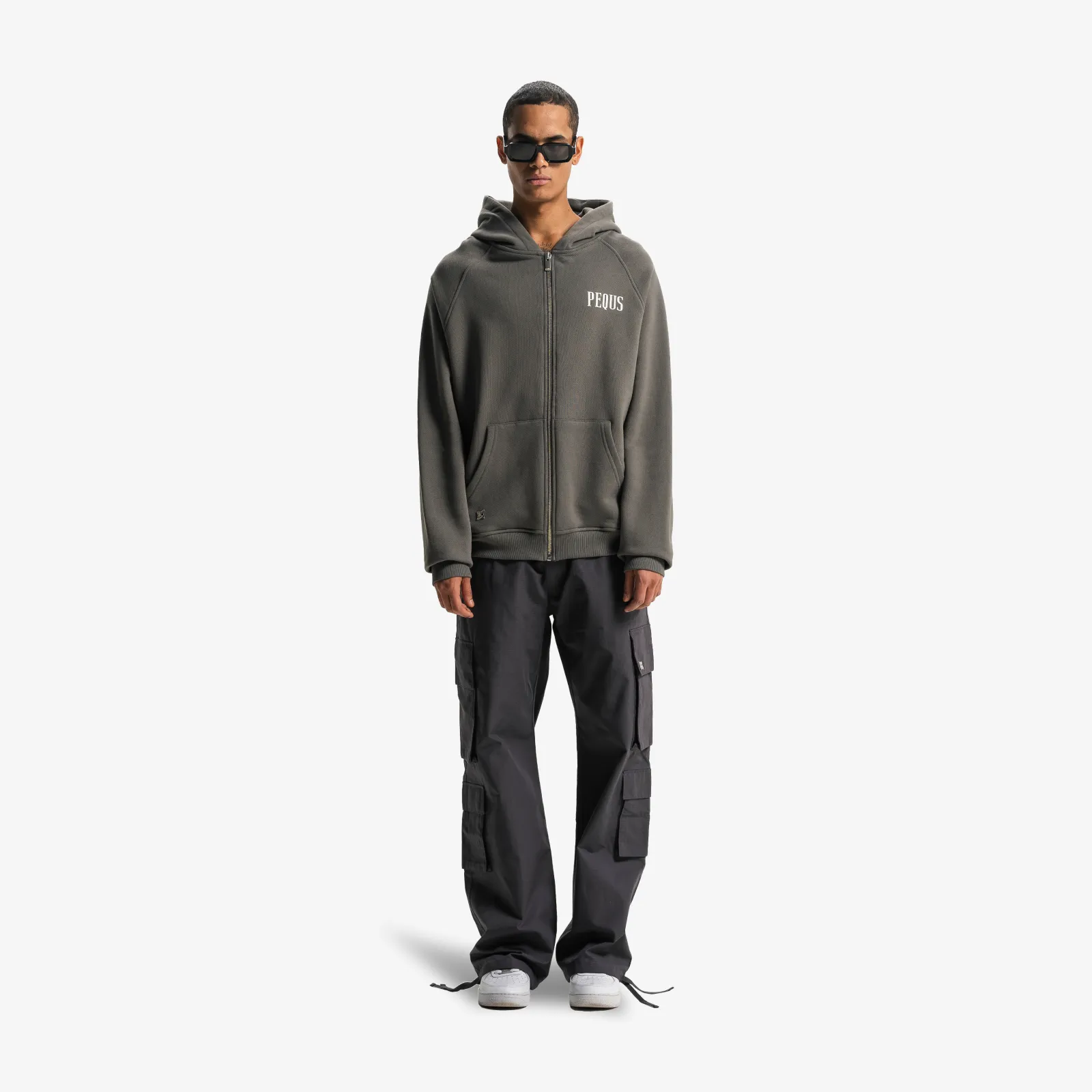 Back Logo Zip Hoodie