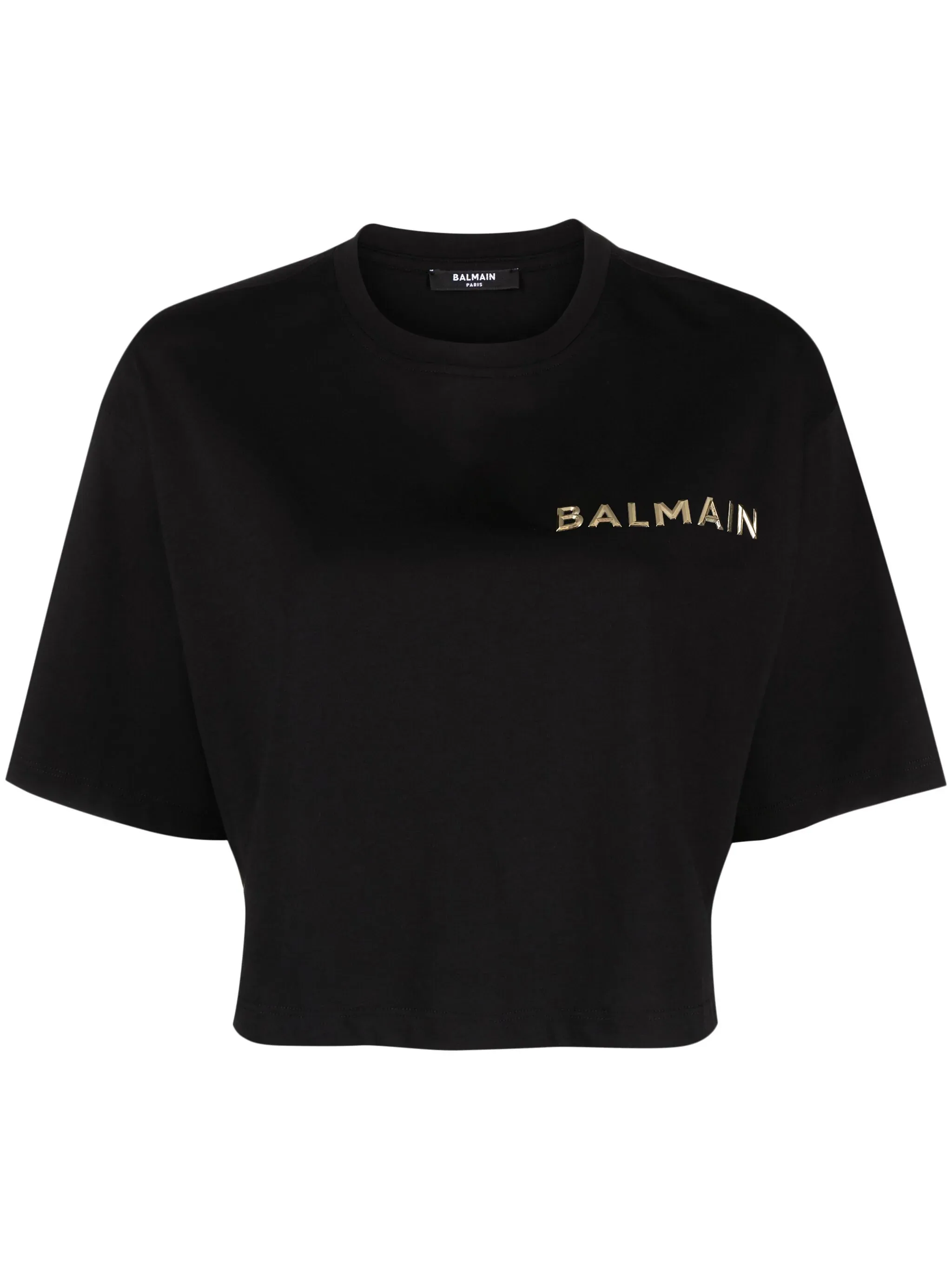 Balmain Laminated Cropped T-Shirt