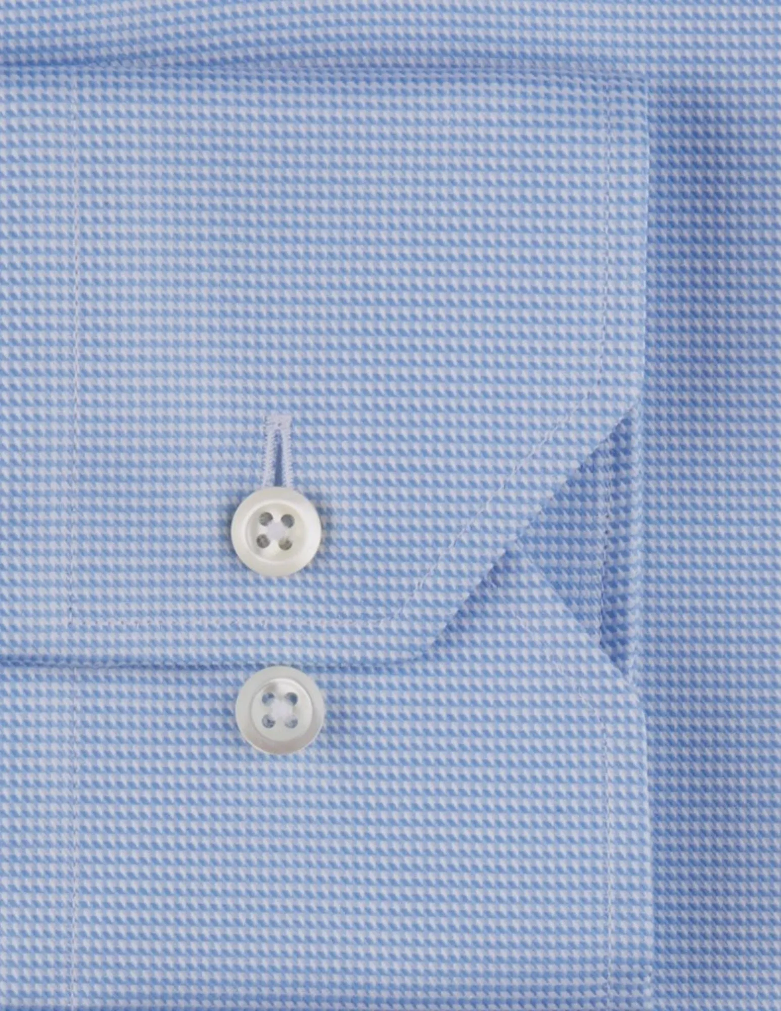 Blue Houndstooth Shirt | Fitted Body