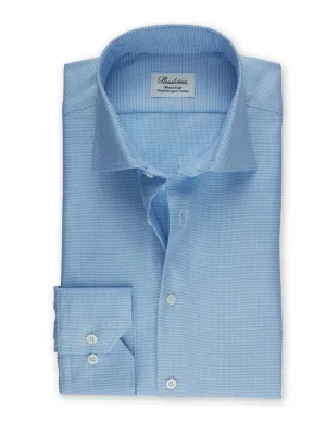 Blue Houndstooth Shirt | Fitted Body