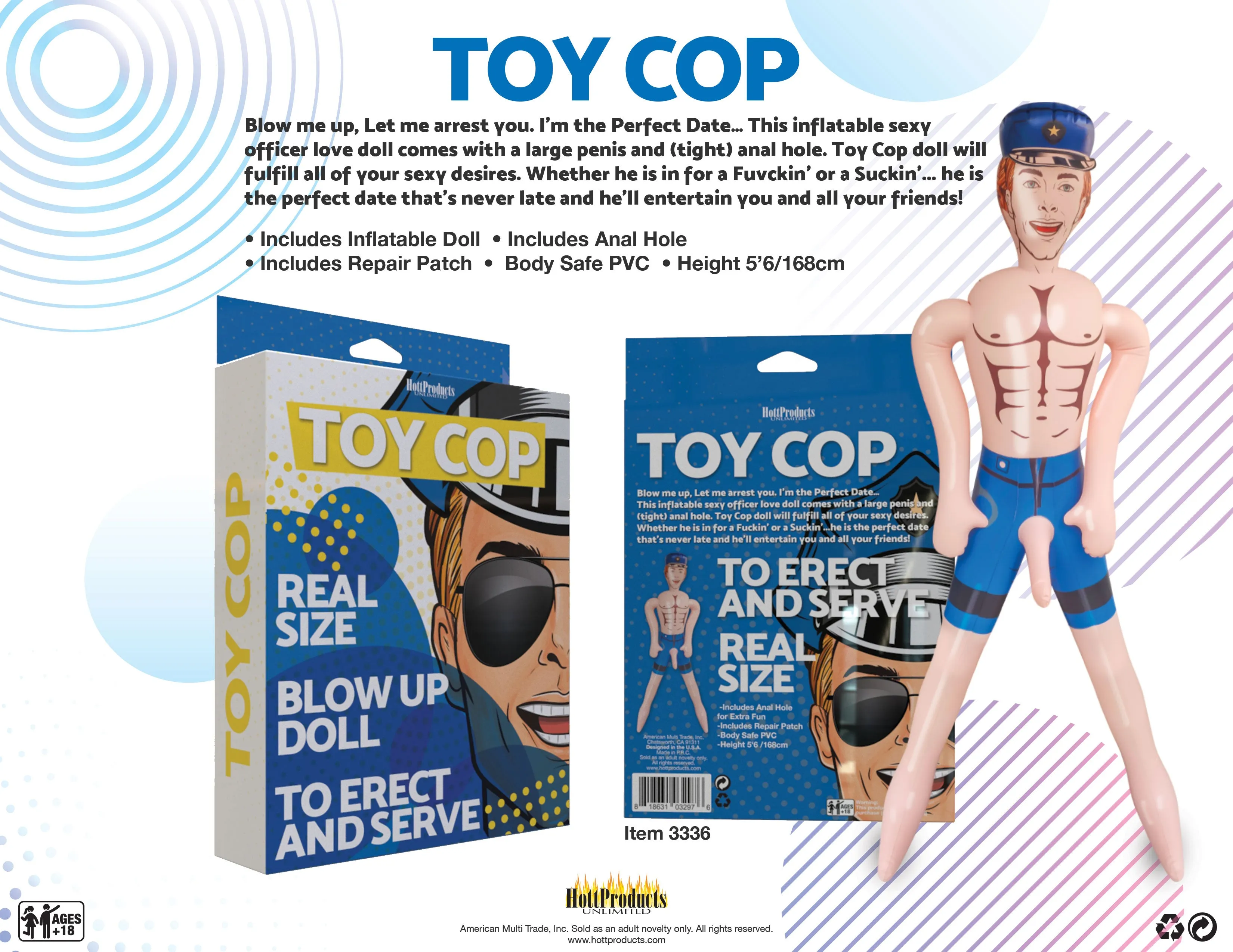 Cop - Inflatable Sexy Police Officer Party Doll