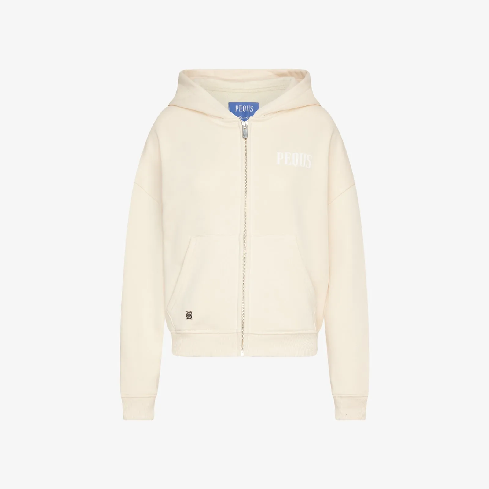 Cropped Back Logo Zip Hoodie