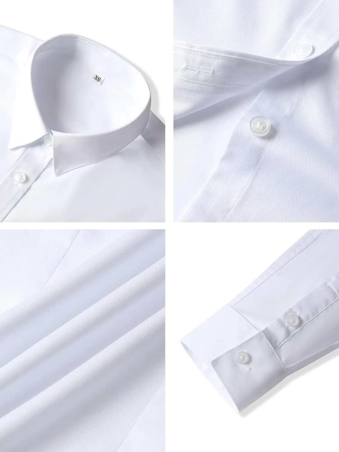 CUNLIN Womens Cotton Button Down Shirts for Women Fitted Long Sleeve Formal Dress Shirt Work Blouses Tops