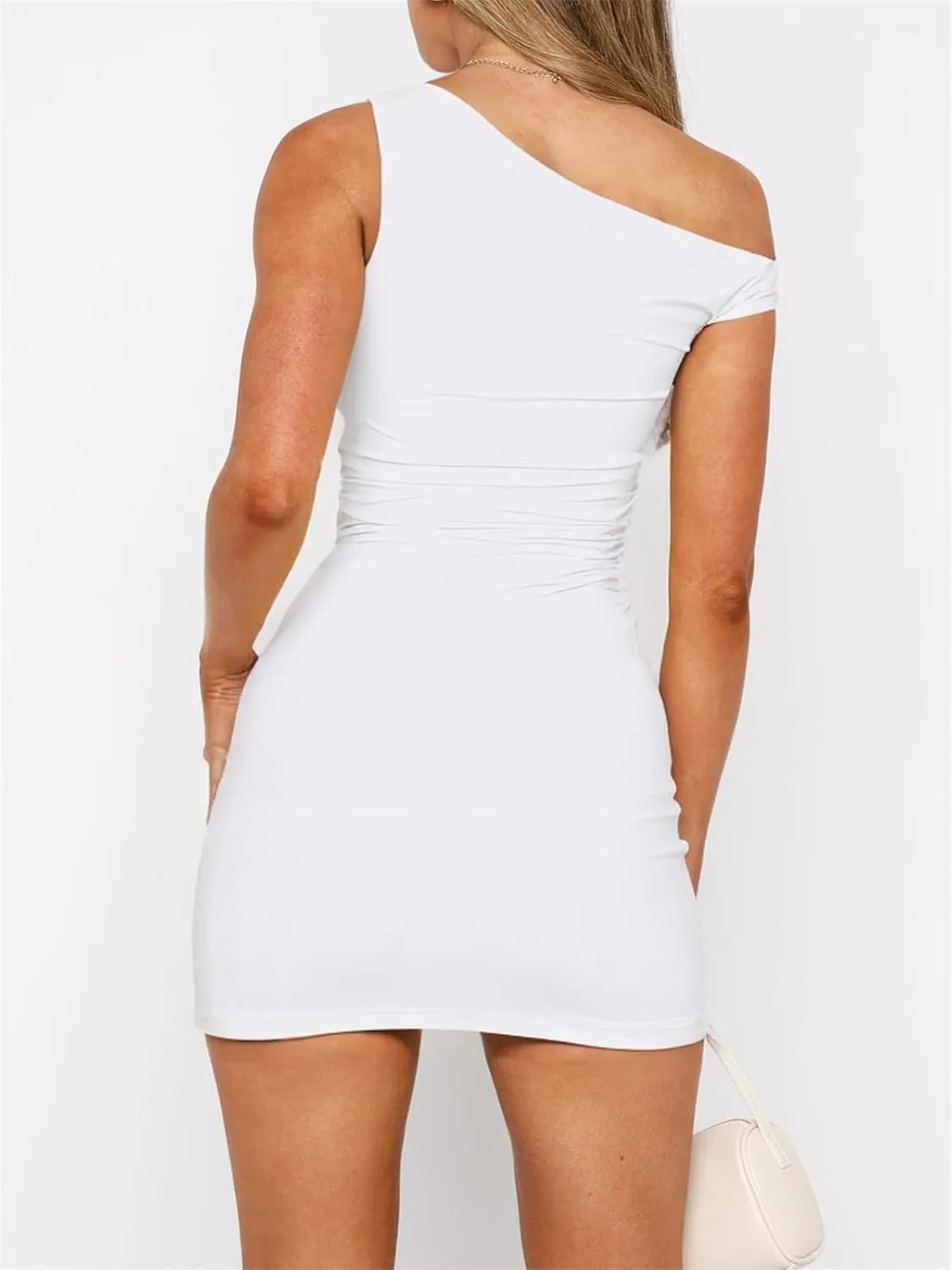 ForeFair Womens Off The Shoulder Summer Mini Dresses Sexy Sleeveless Bodycon Club Party Fashion Outfits