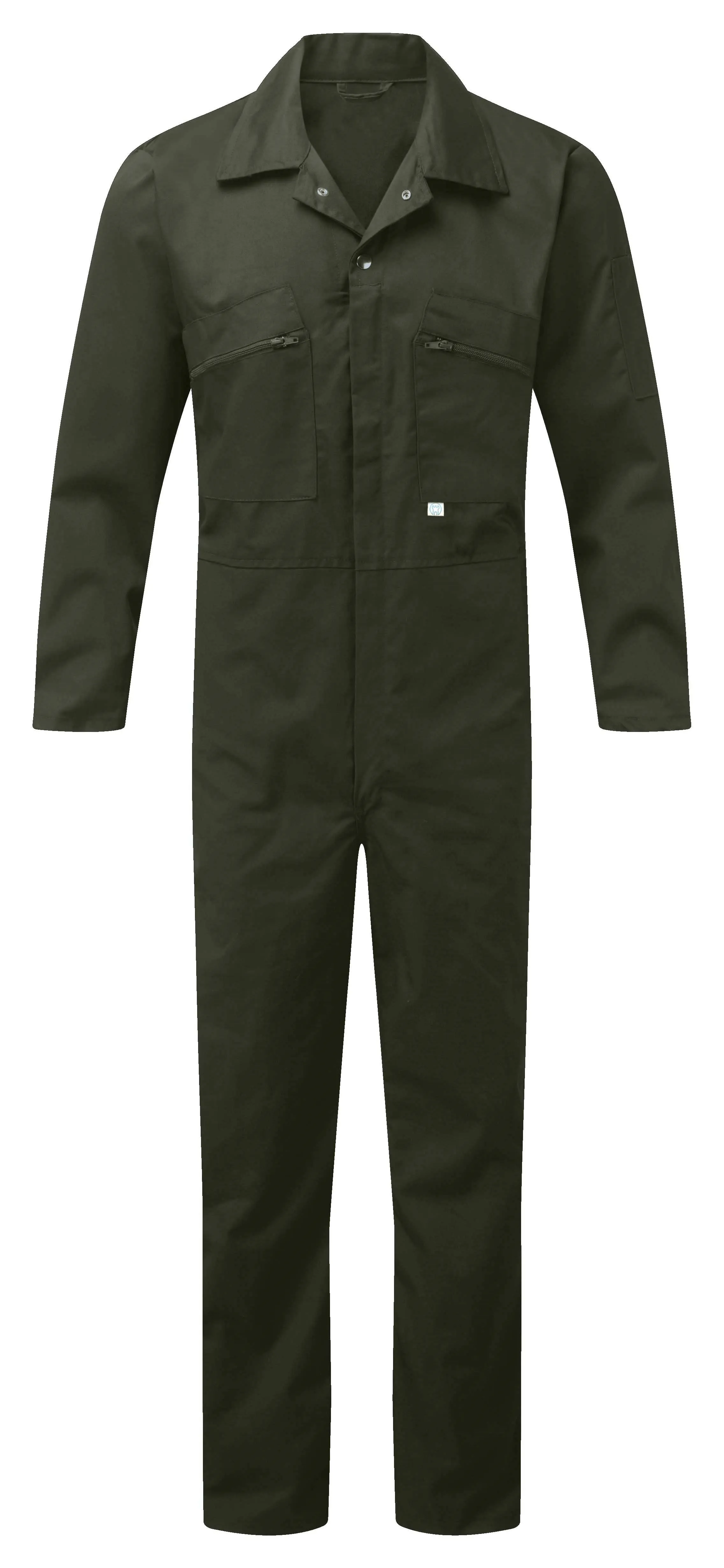 Fort Zip Front Coverall With Elasticated Back-GREEN