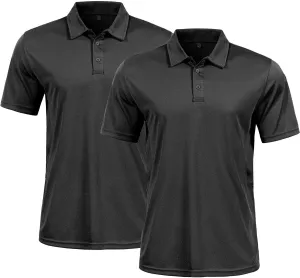 GYMELITE Men's Golf Polo Shirt Short & Long Sleeve Polo Shirts Dry Moisture Wicking Performance Outdoor Casual Collar Shirt