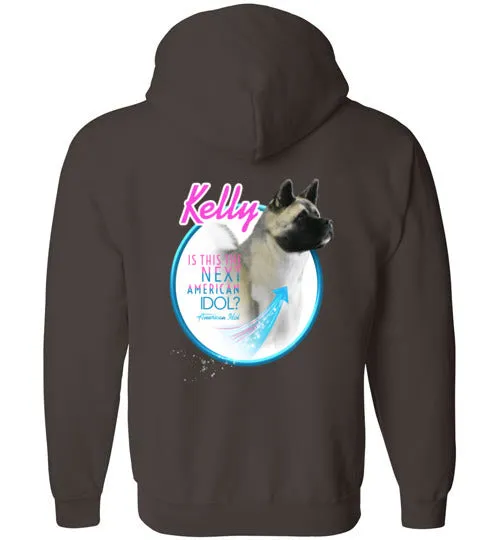Kelly Back Only Gildan Zip Hoodie