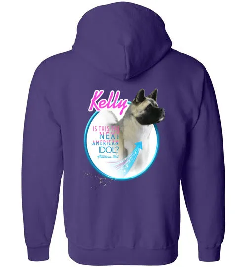 Kelly Back Only Gildan Zip Hoodie