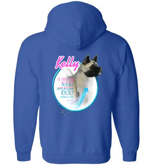Kelly Back Only Gildan Zip Hoodie