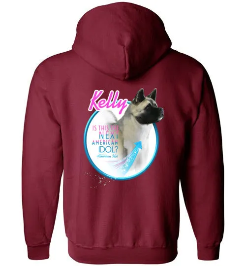 Kelly Back Only Gildan Zip Hoodie