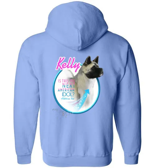 Kelly Back Only Gildan Zip Hoodie