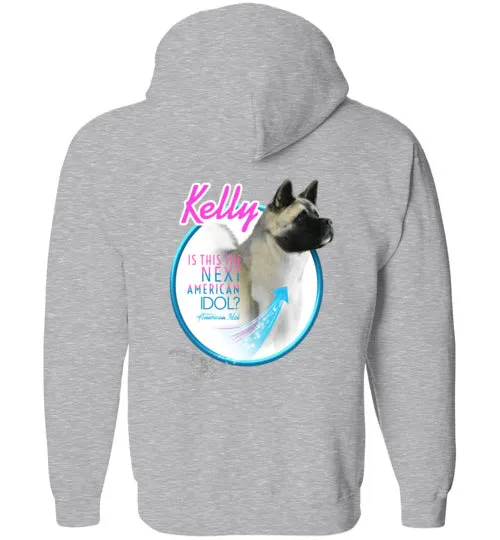 Kelly Back Only Gildan Zip Hoodie