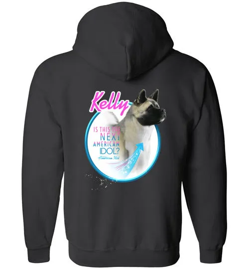 Kelly Back Only Gildan Zip Hoodie
