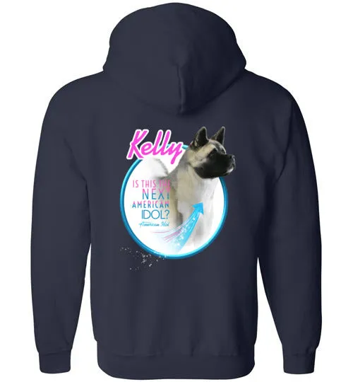 Kelly Back Only Gildan Zip Hoodie