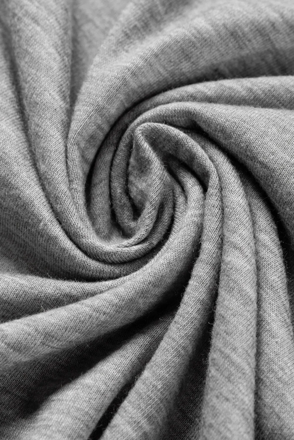 Light Grey Pleated Puff Sleeve Knit Tee