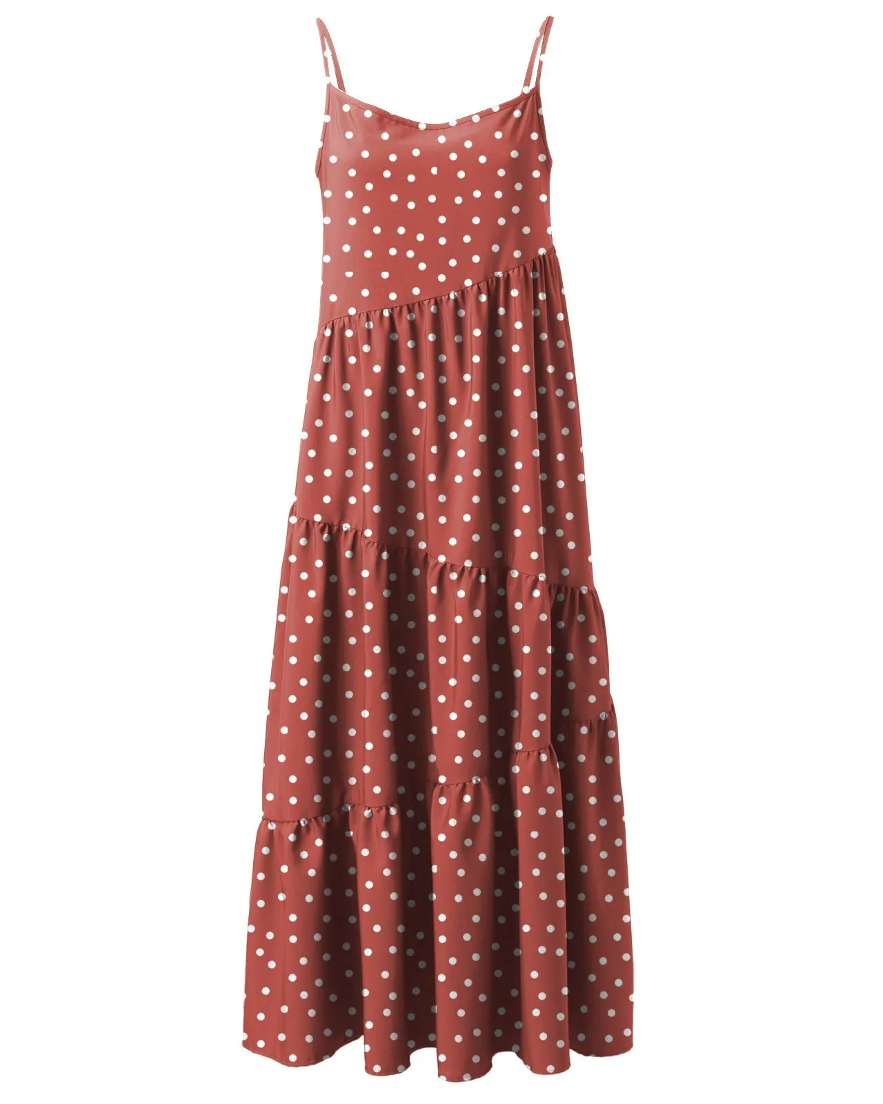 Loose Strap Beach Solid Pleated Dress