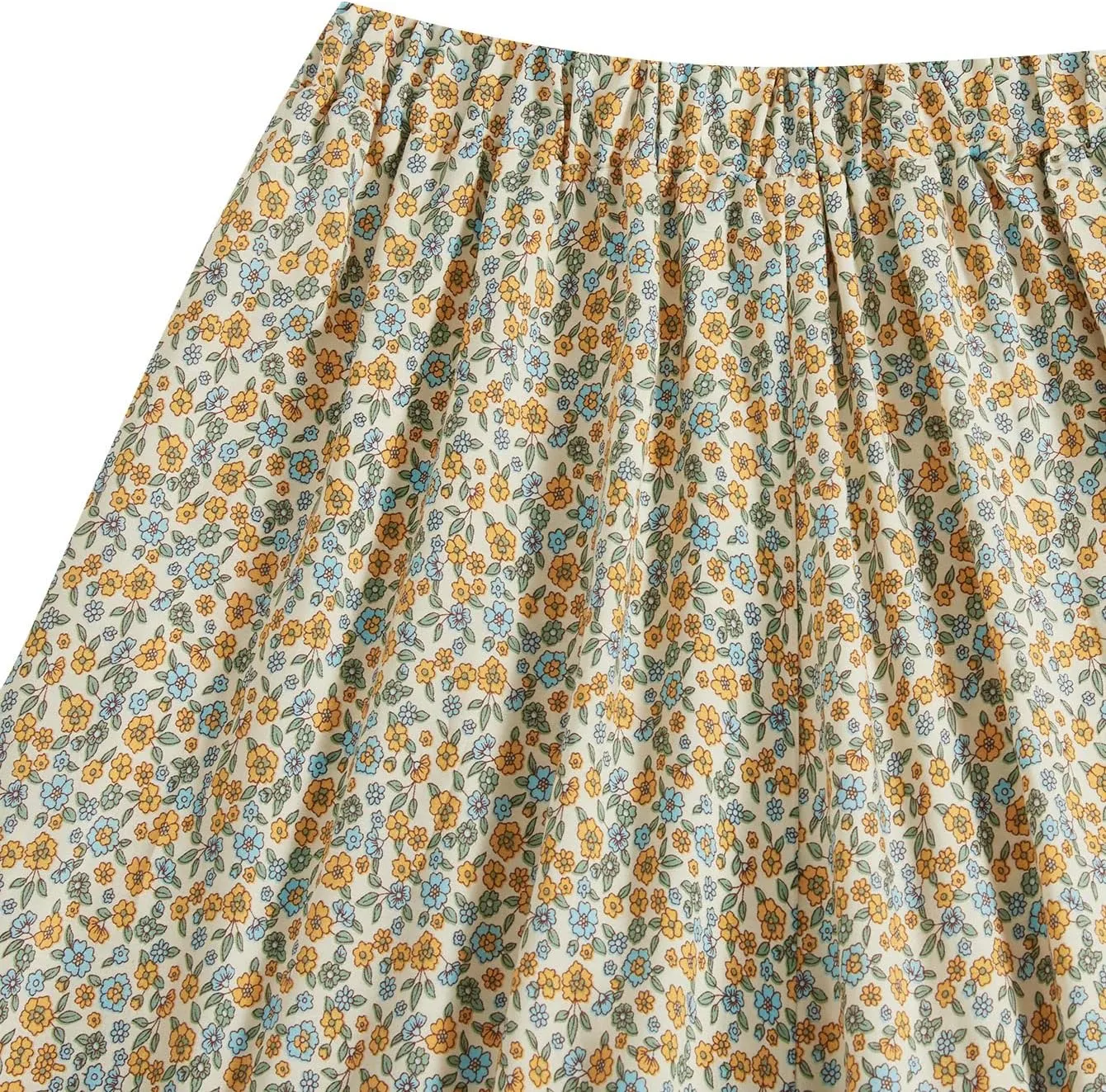 Milumia Women Boho Vintage Floral Print Long Skirt Summer Tiered Maxi Skirt
