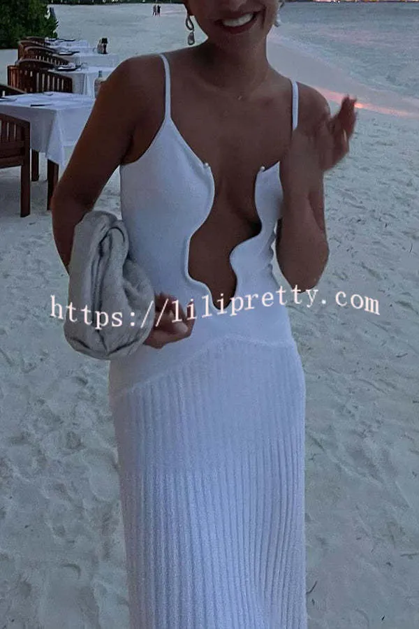 Modern Charm and Creativity Sexy Hollow Out Sling Maxi Dress