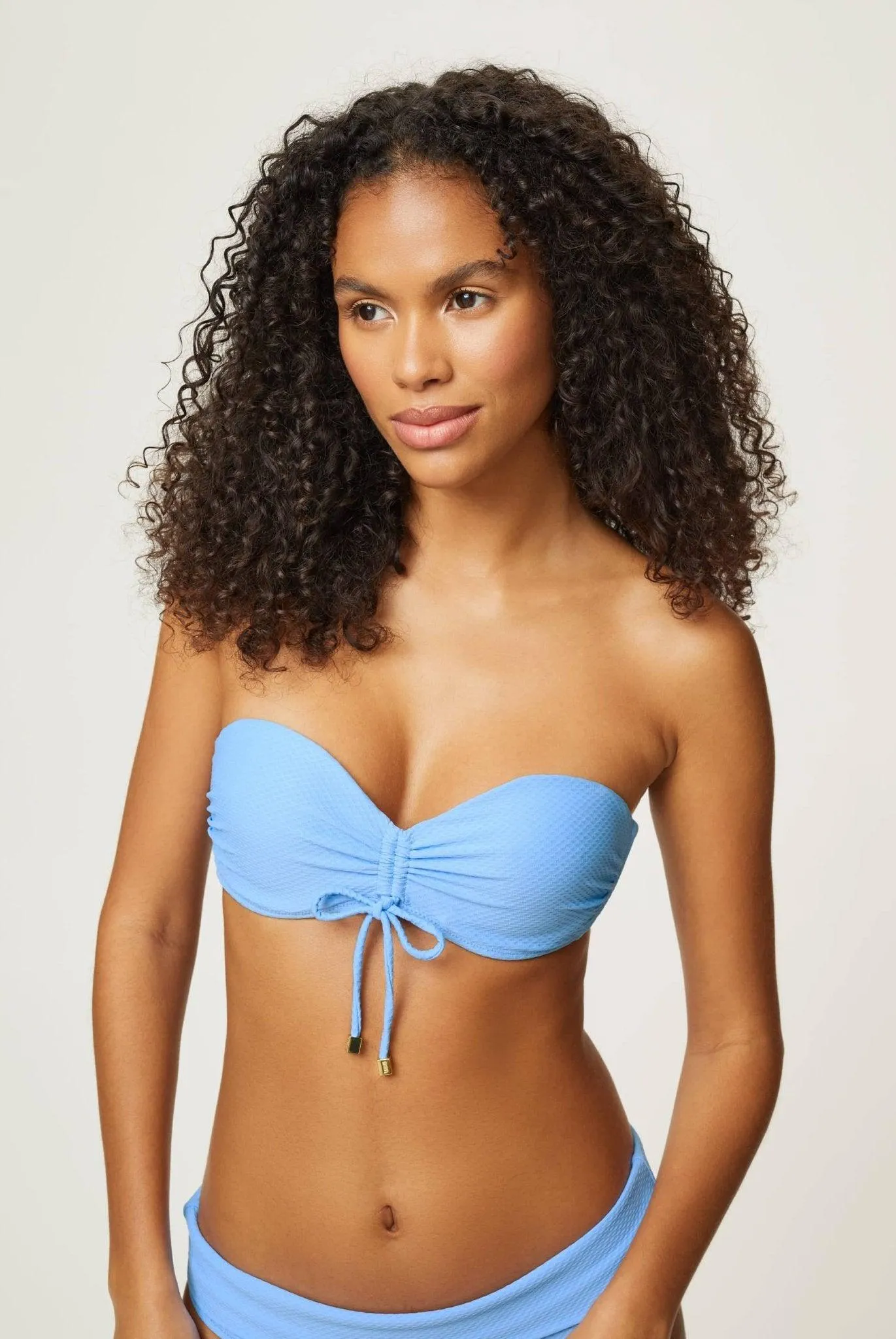 Ocean Tide Ruched Bandeau Bikini
