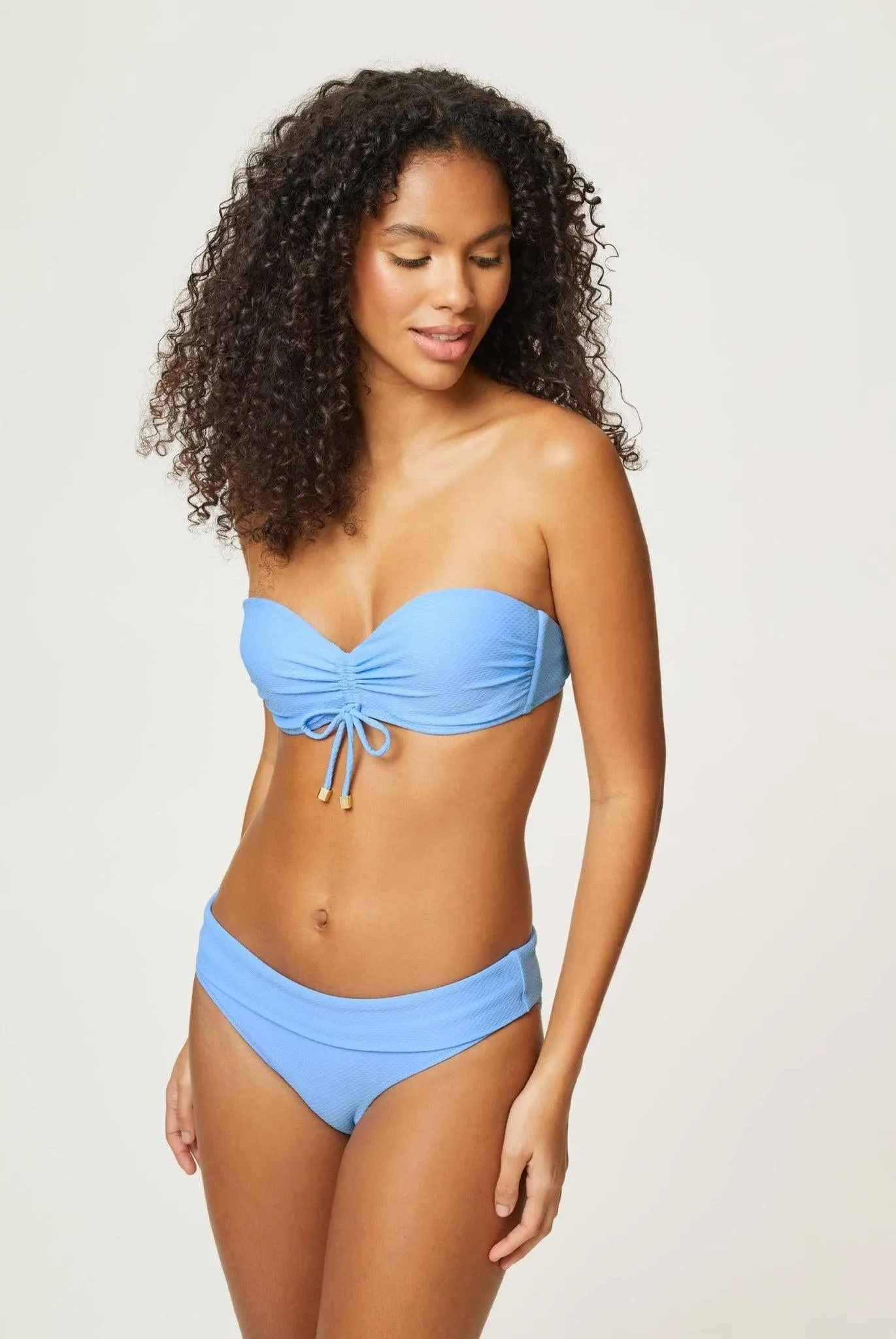 Ocean Tide Ruched Bandeau Bikini