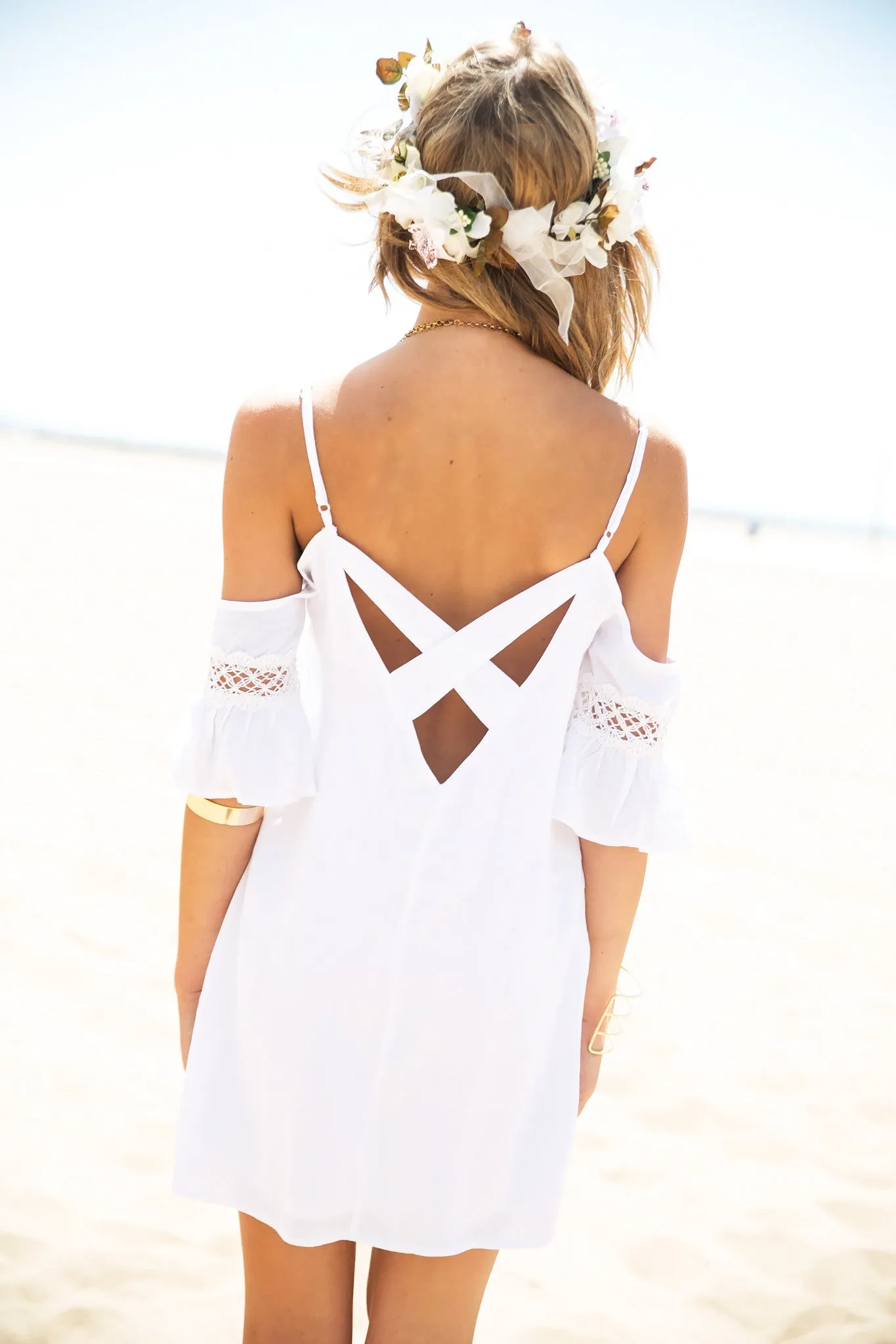 Rayla Off-Shoulder Dress - White