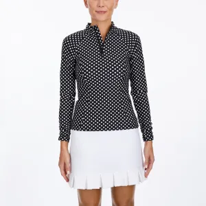 Sara Black Dotty Top