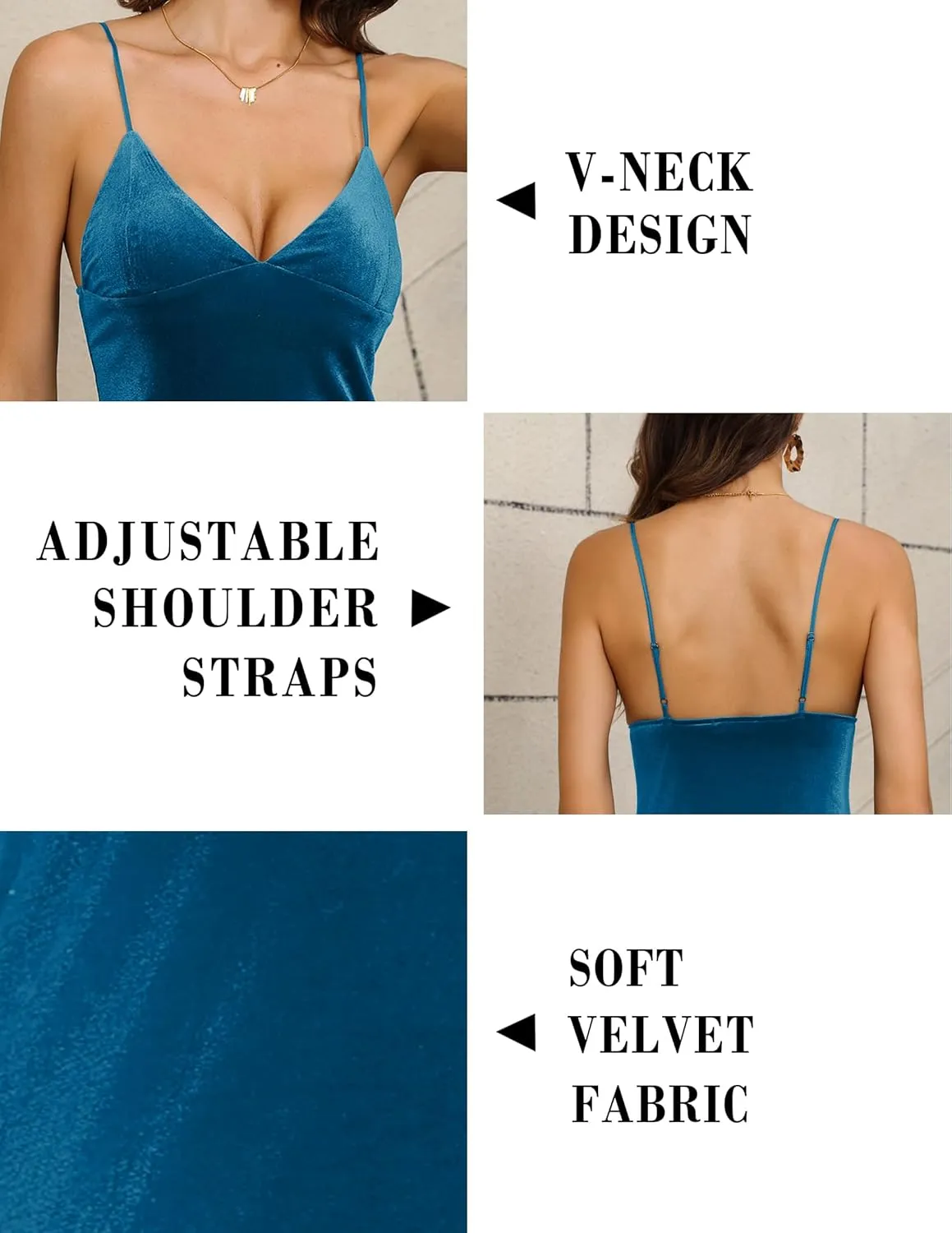 Velvet Spaghetti Straps Relaxed Mini Dress 2024 Women's Sexy V Neck Party Cocktail Club Dress