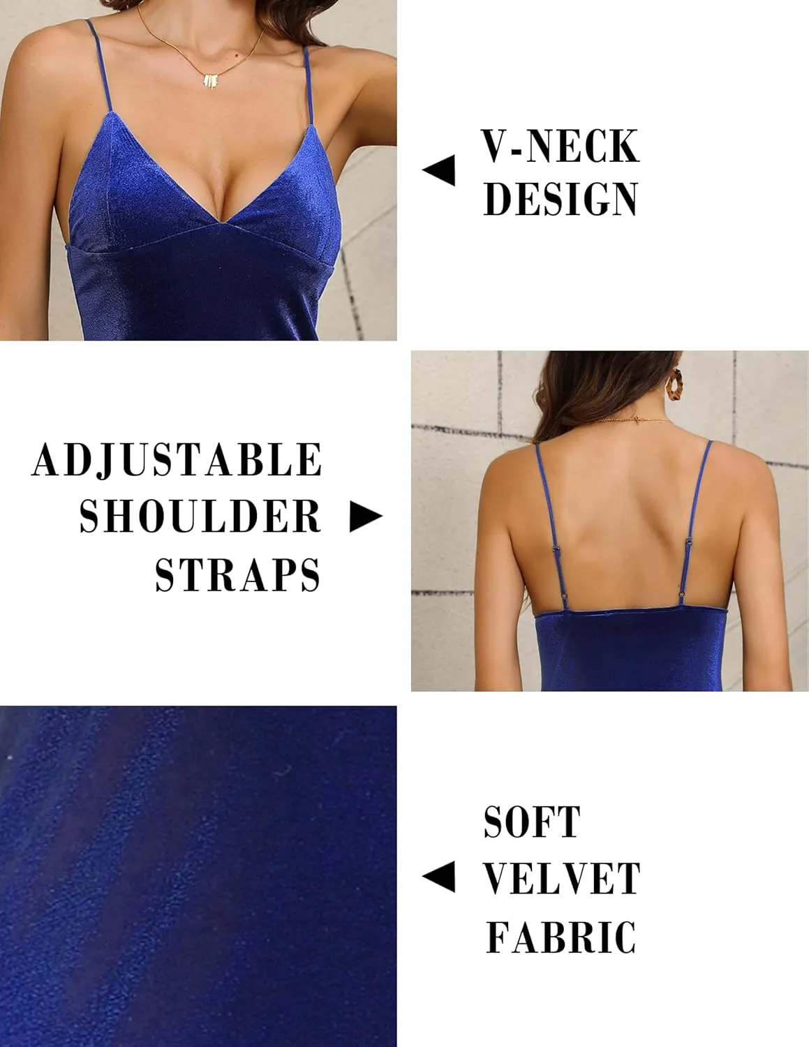 Velvet Spaghetti Straps Relaxed Mini Dress 2024 Women's Sexy V Neck Party Cocktail Club Dress