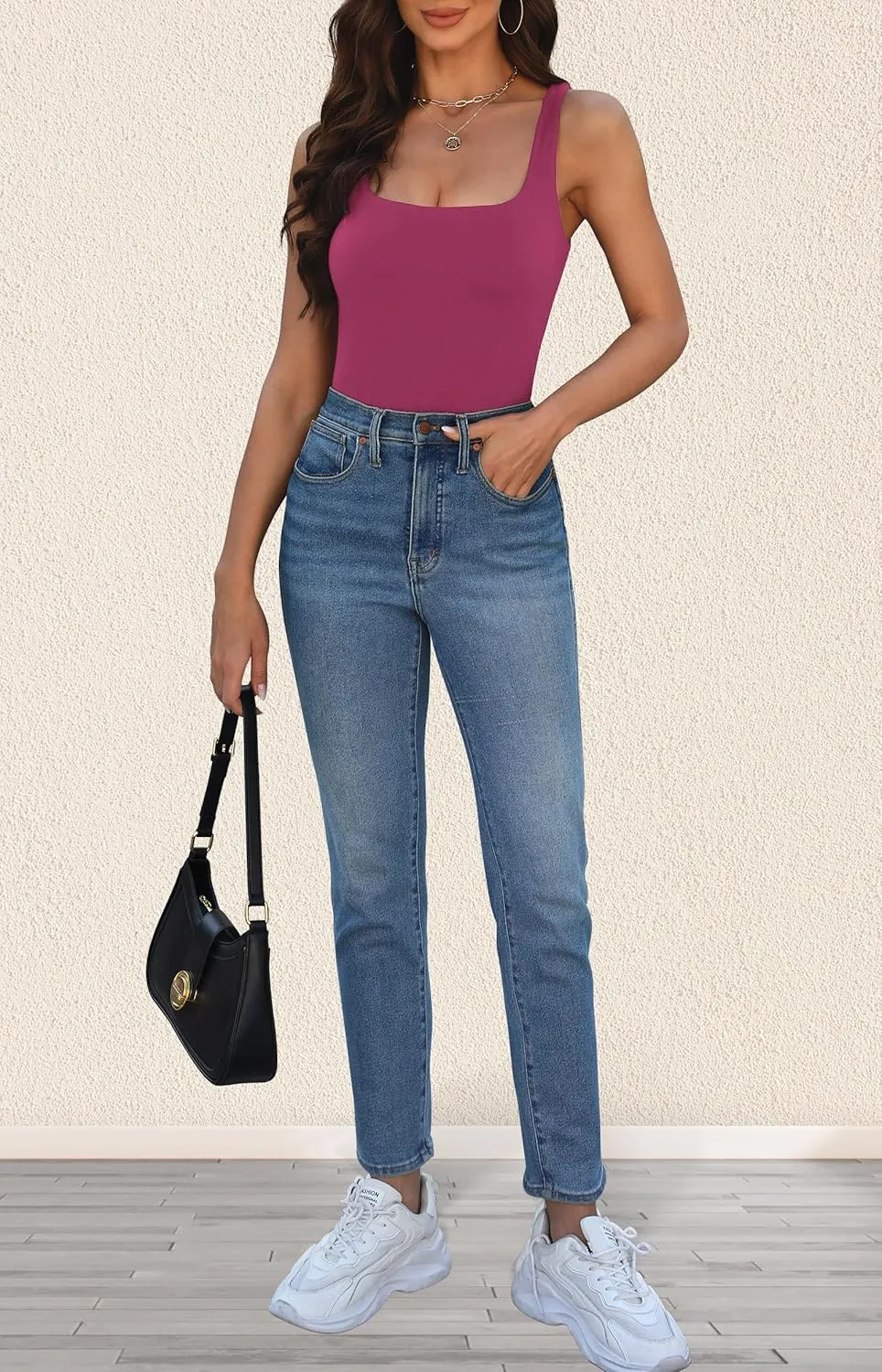 Womens Tank Tops Dressy Summer Sleeveless Shirts Sexy Square Neck Double Lined Fitted Tops T Shirts Blouses